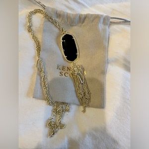 Kendra Scott NWOT Rayne necklace in black and gold